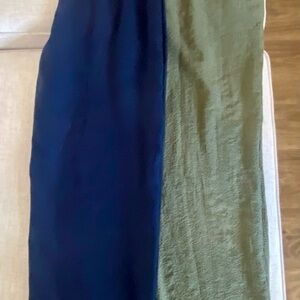 Elegant Blue and Green Pants